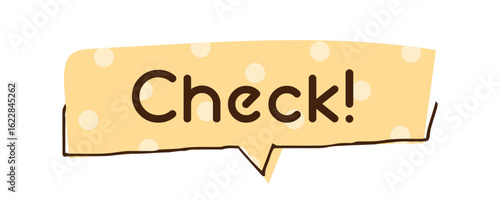 吹き出し　check　イラスト素材