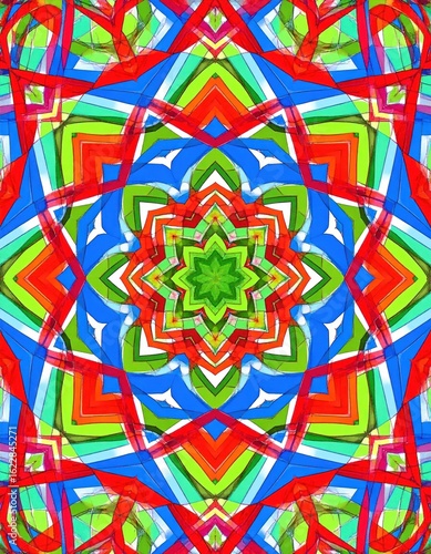 Vibrant kaleidoscope pattern