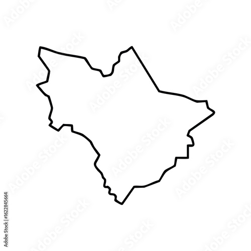 Map outline of sicily island showing geographic shape – stock vector icon in line style