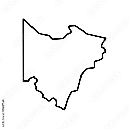 Outline of democratic republic of the congo country map – stock vector icon in line style