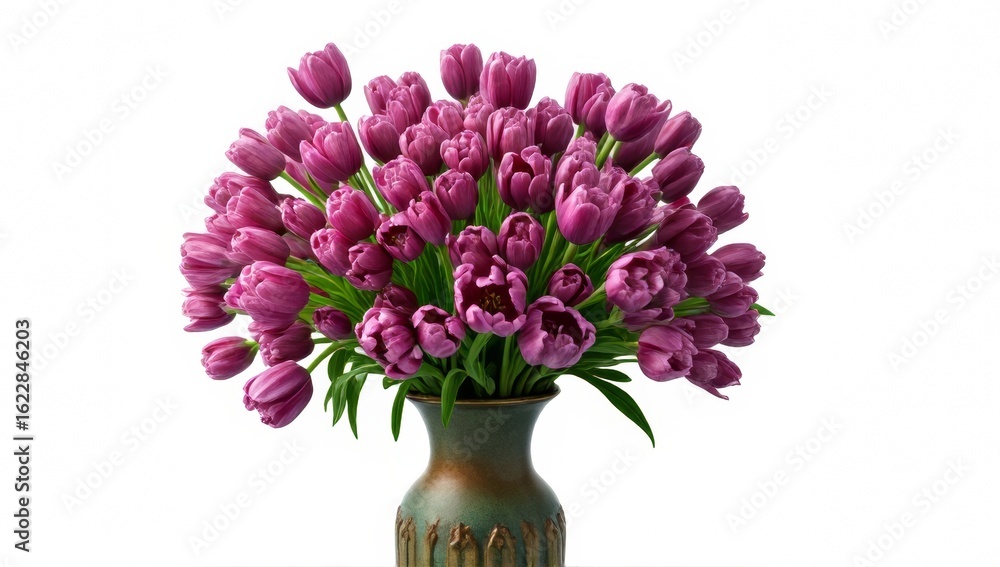 Obraz premium The elegant bloom of purple tulips