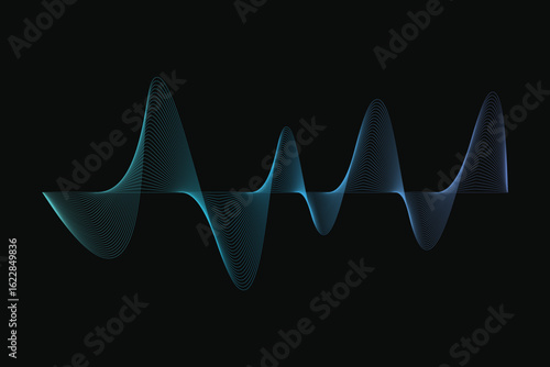 Abstract blue wave background vector