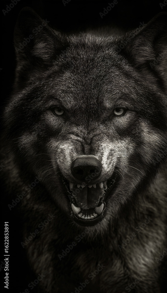 Fototapeta premium Fierce Wolf Portrait