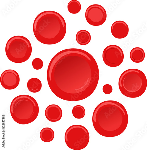 Red Blood Cells – Circular Cell Cluster Illustration