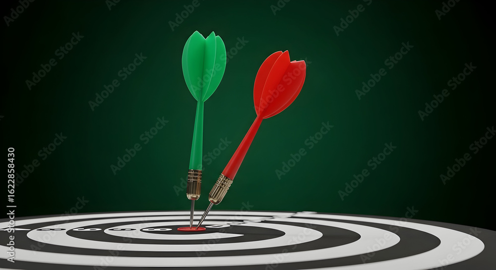 Fototapeta premium Achieve Your Goals With Precision Dartboard Target