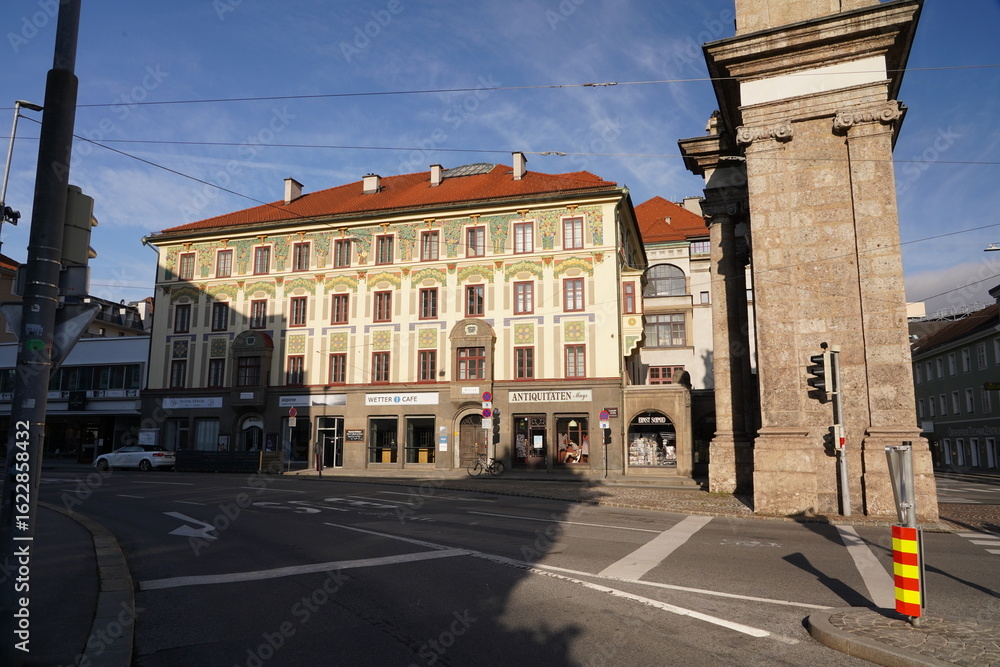 Obraz premium The city of Innsbruck, the capital of Tyrol (Austria)