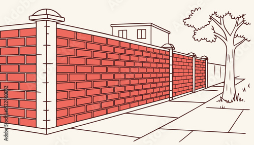 red brick wall