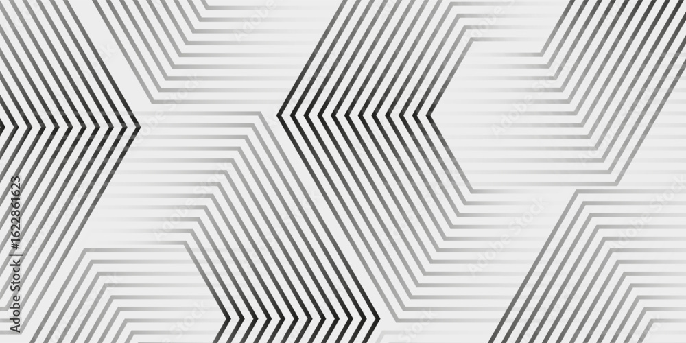 Φωτογραφία octagon with modern geometric background with white color gradation