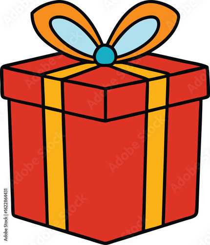 gift box icon on transparent background
