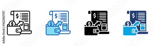 Expenses icon Multi Style Vector Illustration