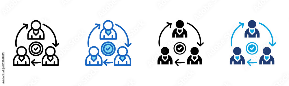 Fototapeta premium Rotation icon Multi Style Vector Illustration