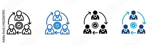 Rotation icon Multi Style Vector Illustration