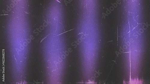 Purple light leak background with pink gradient color grunge and film grain with dust texture