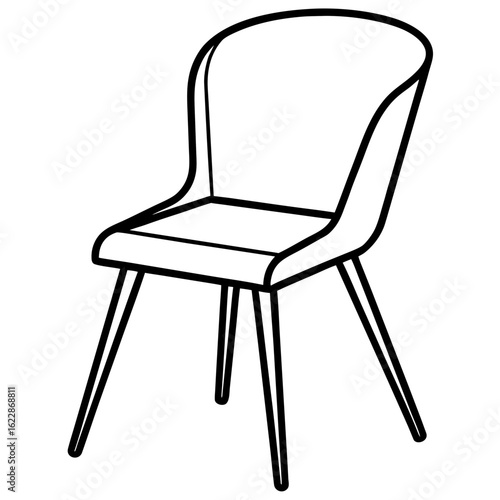 Sleek Modern Chair Line Art
