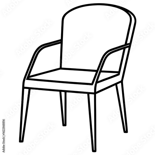 Sleek Modern Chair Line Art