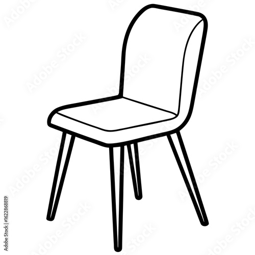 Sleek Modern Chair Line Art