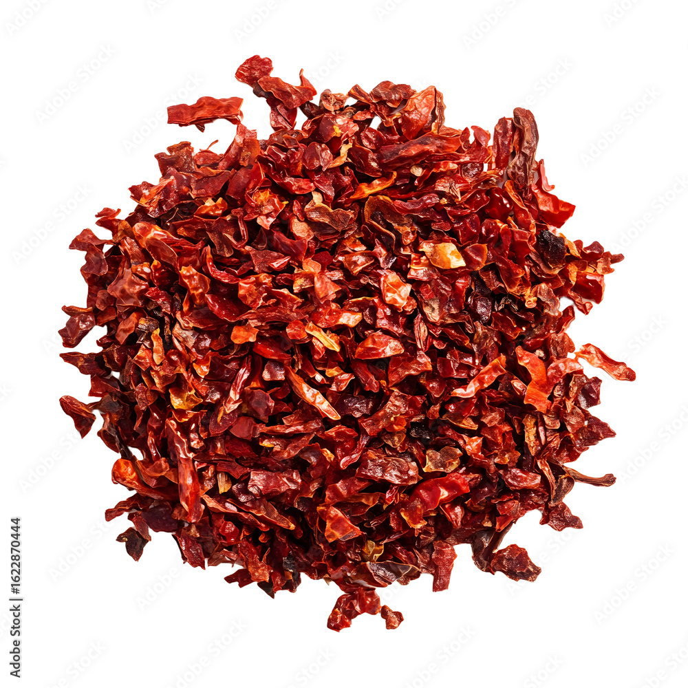 Fototapeta premium Vibrant Spicy Red Cayenne Pepper Isolated for Professional Design Use
