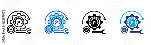 Optimization icon Multi Style Vector Illustration