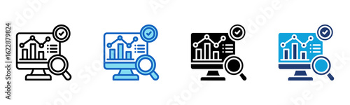 Data Analysis icon Multi Style Vector Illustration
