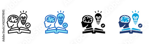 Knowledge icon Multi Style Vector Illustration