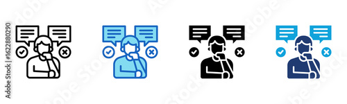 Decision Making icon Multi Style Vector Illustration
