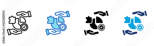 Contribution icon Multi Style Vector Illustration