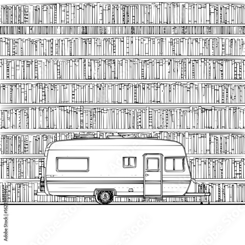 Urban caravan bookshelf