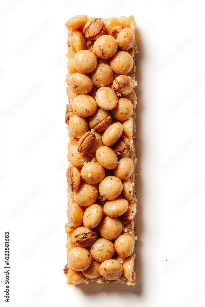 Nutritious Delight: A close-up studio shot showcases a wholesome cereal bar, inviting you to savor the goodness. Nutritious Delight: A close-up studio shot showcases a wholesome cereal bar, inviting you to savor the goodness.