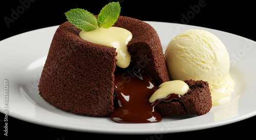 Petit Gateau with ice cream