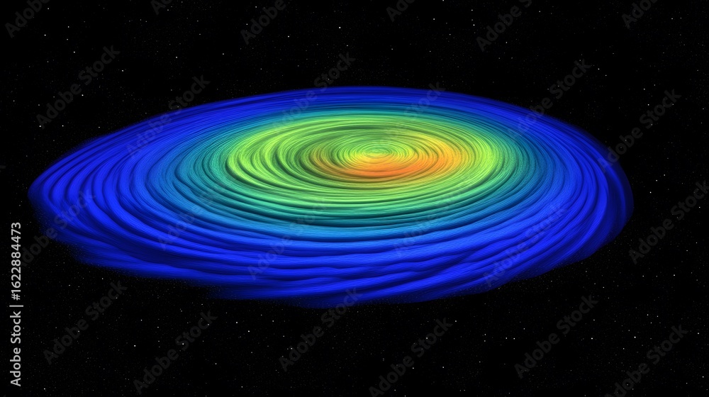 Fototapeta premium Vibrant Cosmic Nebula Swirl Galaxy Space Background