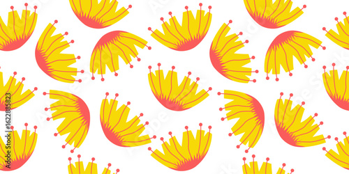 Aesthetic flower Seamless Pattern Design. 