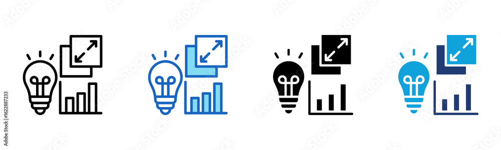 Fototapeta premium Scalability icon Multi Style Vector Illustration