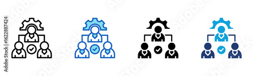 Organization icon Multi Style Vector Illustration