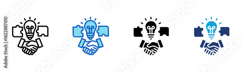Collaboration icon Multi Style Vector Illustration