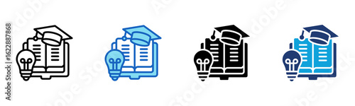Education icon Multi Style Vector Illustration