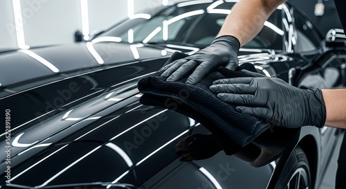 Car Detailing Black Car Polishing Service Photo