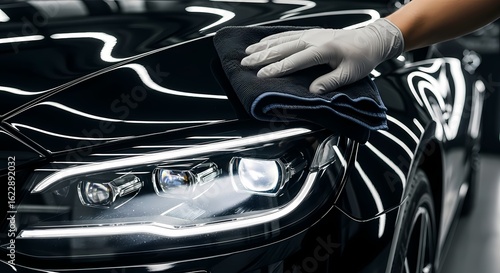 Car Detailing Black Luxury Vehicle Auto Care Photo
