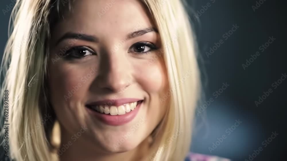 Close-up portrait of a smiling woman Close-up portrait of a smiling woman