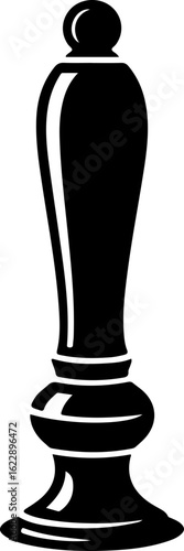 silhouette vector of a traditional beer tap handle with a simple ergonomic shape