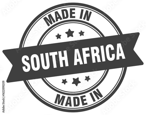 Made in South Africa round sign. Made in South Africa stamp.