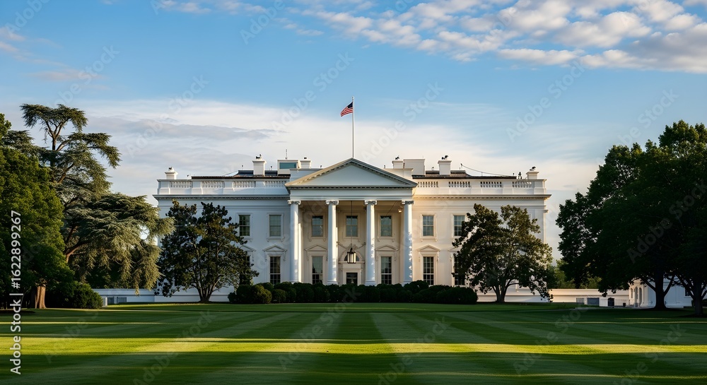 Obraz premium The White House: Washington D.C. Landmark Government Building Architecture