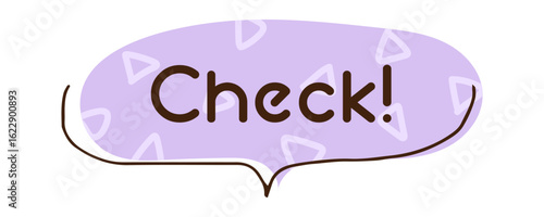 吹き出し　check　イラスト素材