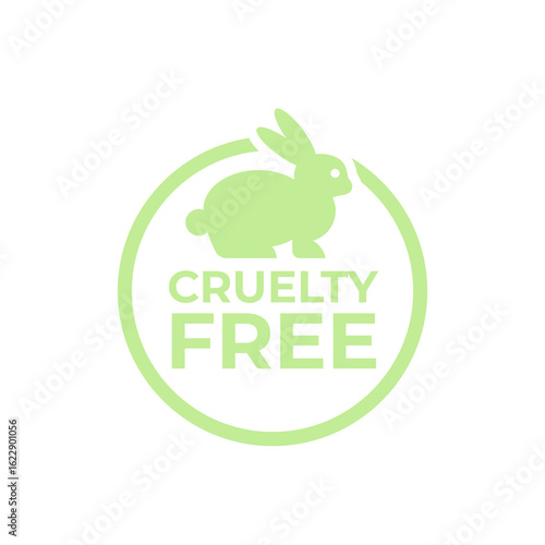 Minimal Cruelty Free Logo with Rabbit Symbol