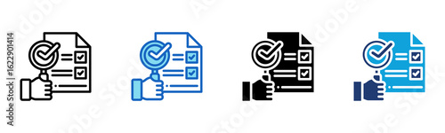 Evaluation icon Multi Style Vector Illustration