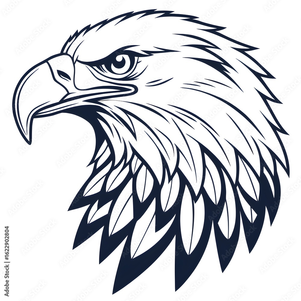 Fototapeta premium eagle head vector illustration