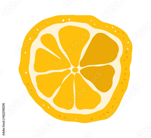 lemon fruit icon, citrus fruit colorful design, lemon slice, mandarin