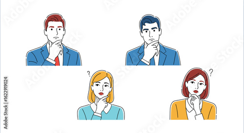 Business Professionals Expressing Doubt and Uncertainty During a Meeting Discussion