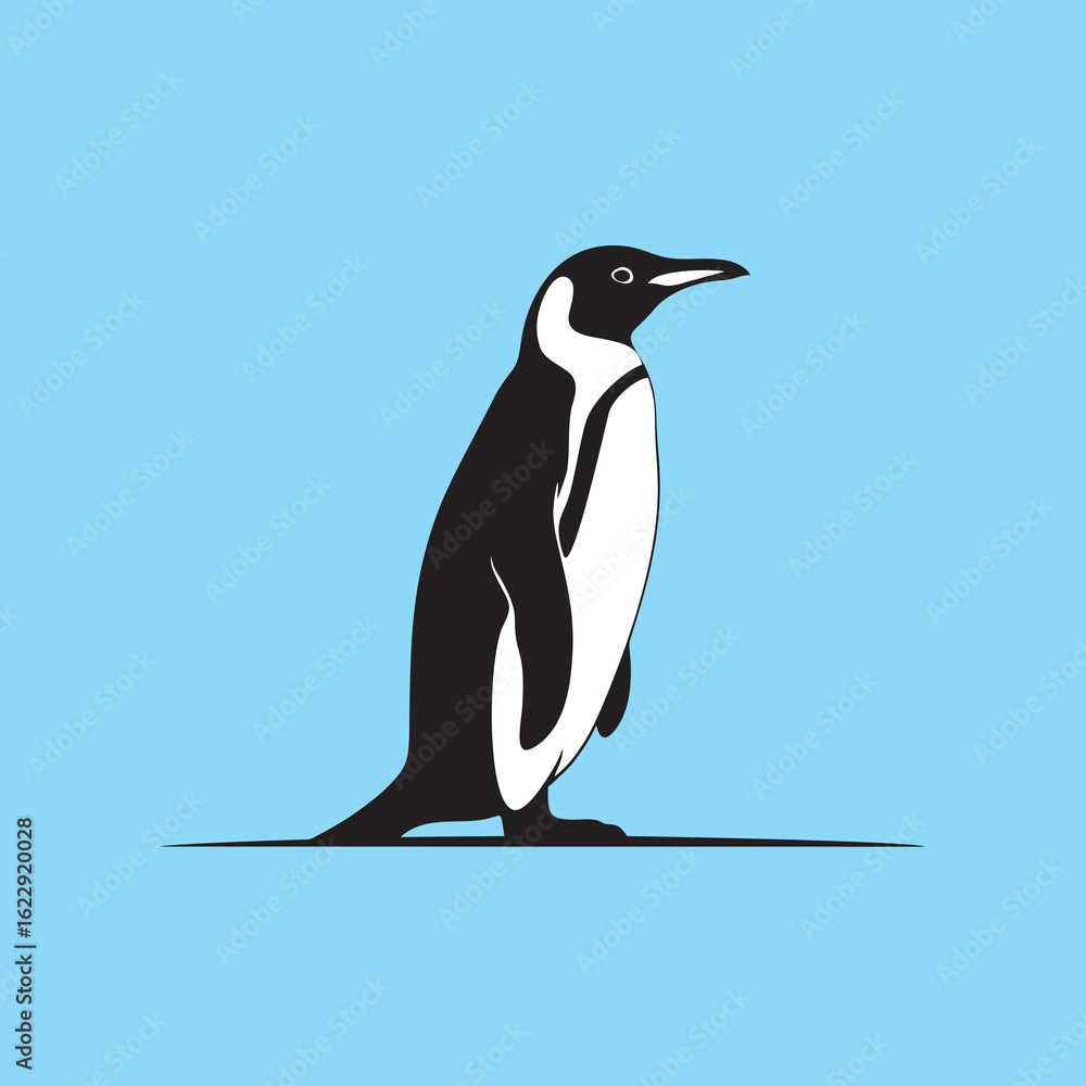 Fototapeta premium vector image of a penguin silhouette