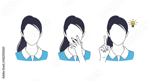 Three Faces Representing Emotions From Uncertainty To Realization And A New Idea