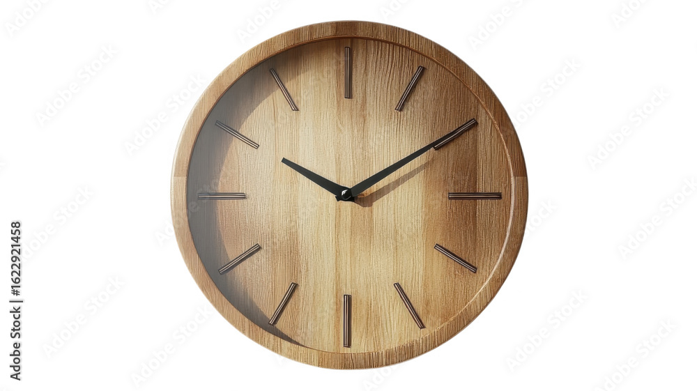 custom made wallpaper toronto digitalRustic wooden clock with a minimalist design displayed against an transparent background
